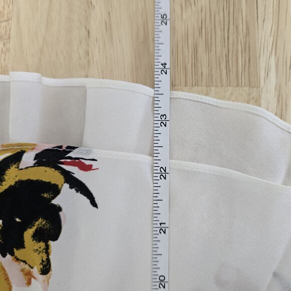 A.L.C. Tank Top Womens 8 White Floral Sleeveless Bow Tie Front Blouse Summer - Picture 5 of 8